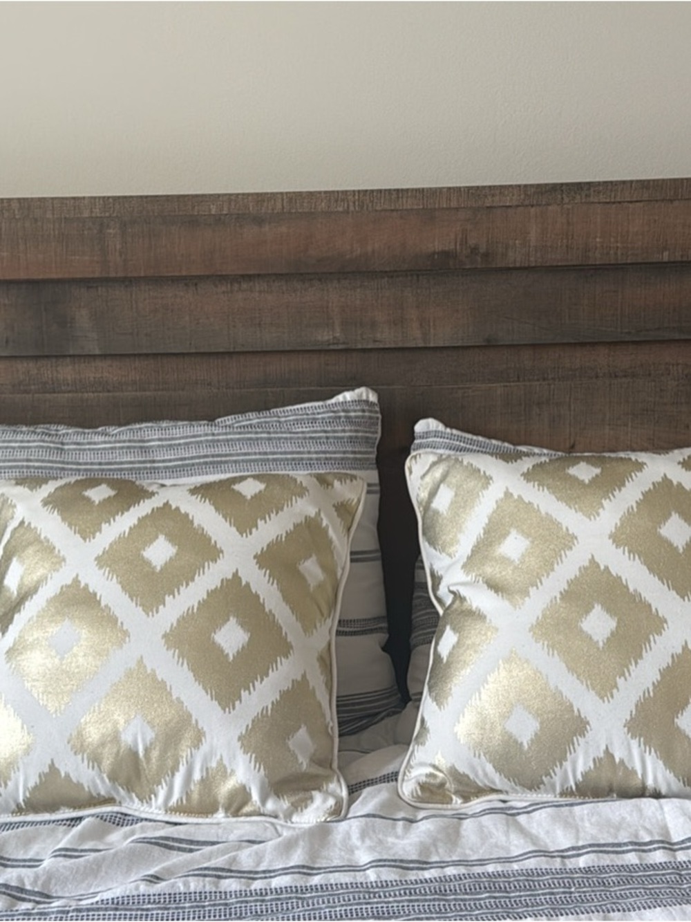 Gold pillows